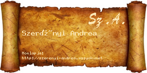 Szerényi Andrea névjegykártya