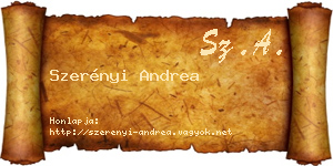 Szerényi Andrea névjegykártya