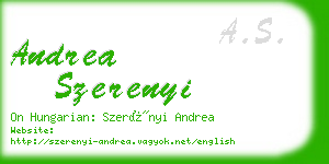 andrea szerenyi business card